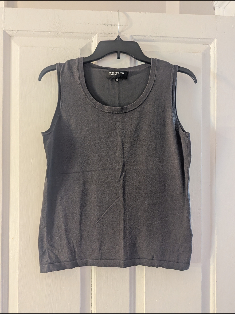 Jones New York Gray Scoop Neck Tank Top